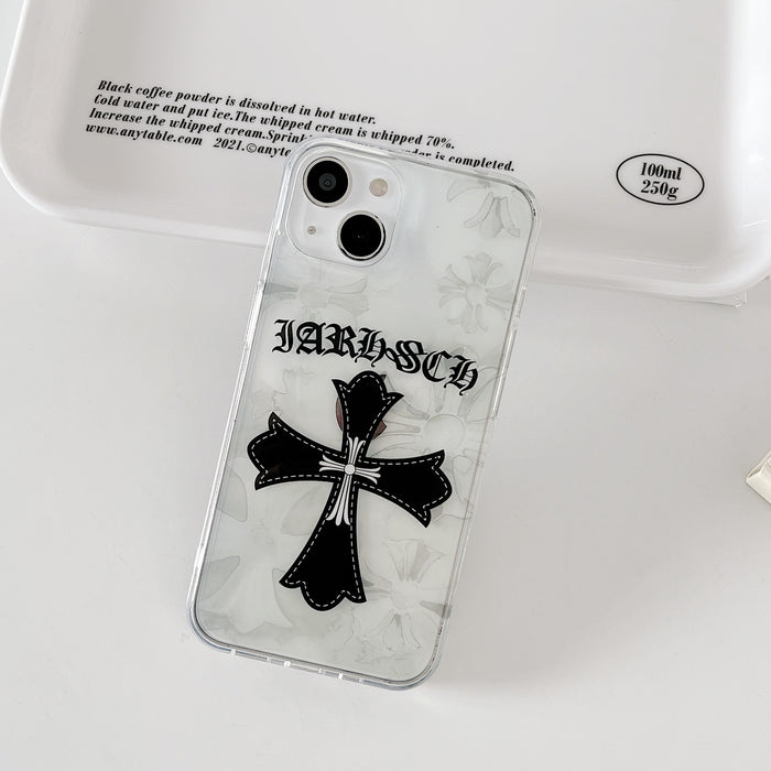 Wholesale Tide Brand Cross Apple Phone Case Transparent Bright Acrylic (F) JDC-PC-Tengc004