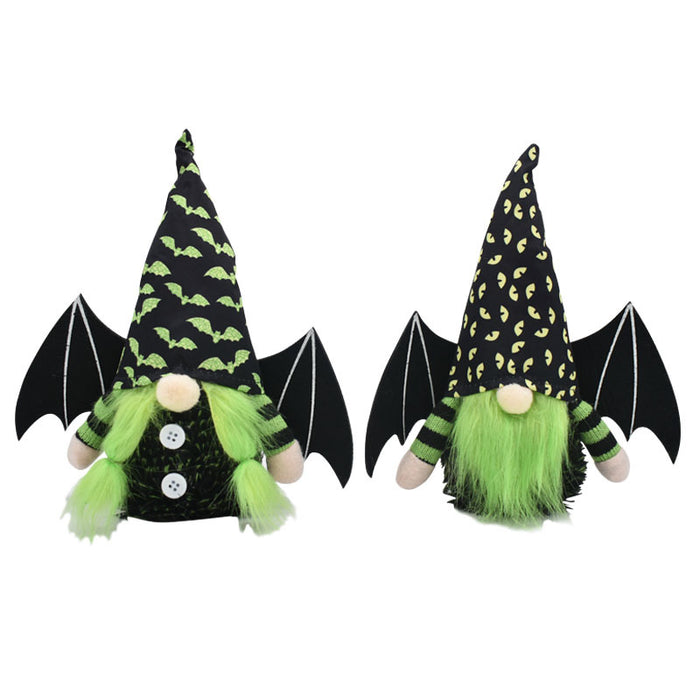 Alas decorativas al por mayor Halloween Bat Wings impresas Doll Black Facless JDC-DCN-JIEF001