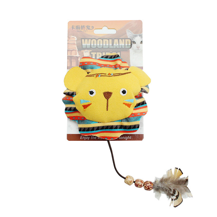 Wholesale Pet Toy Cat Plush Canvas Toy Molar Bite Resistant JDC-PT-JNi001