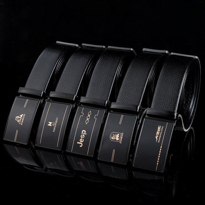 Wholesale PVC Leather Iron Buckle Men's Belt MOQ≥10 JDC-MB-SenB003
