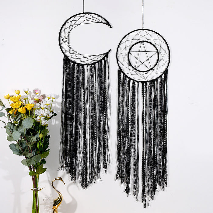 Wholesale Black Tassel Dream Catcher Wind Chimes Home Decorations JDC-DC-RXin021