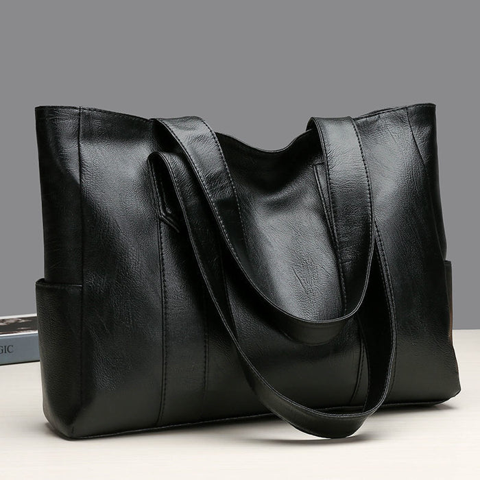 Wholesale Shoulder Bag PU Single Shoulder Simple Big Bag MOQ≥10 JDC-SD-Xieq001