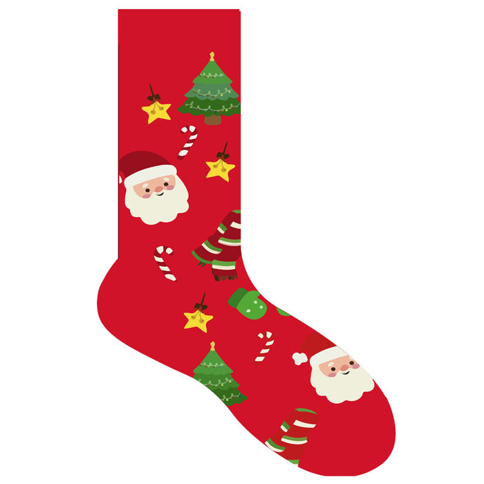 Wholesale Socks Cotton Christmas Santa Claus Socks MOQ≥3 JDC-SK-JTeng002