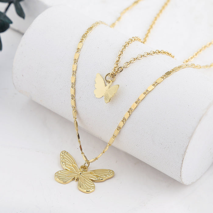 Wholesale Accessories Butterfly Clavicle Chain Simple ins Pearl Butterfly Necklace JDC-NE-ManY002