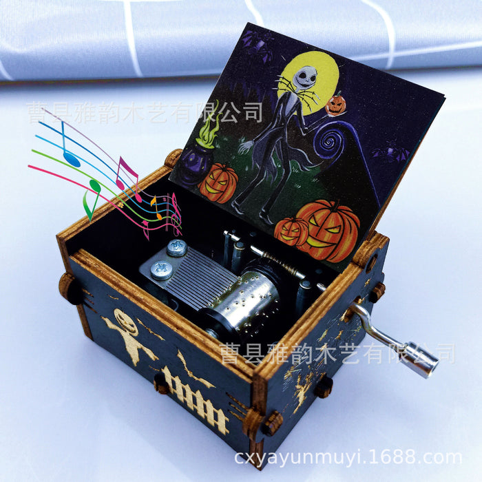 Wholesale Ornament Hand 18 Tone Classical Music Box Halloween Series MOQ≥20 JDC-FT-YaYUN001