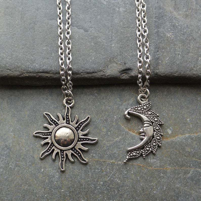 Wholesale Necklaces Alloy Cutout Sun Moon Couple Accessories JDC-NE-JYS052