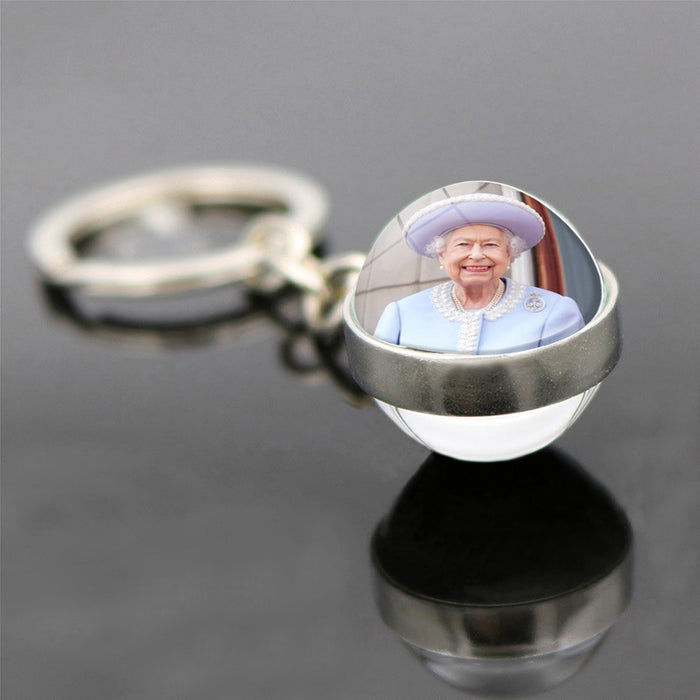 Wholesale Keychains Zinc Alloy Glass Queen Elizabeth II Souvenir JDC-KC-JiaY011