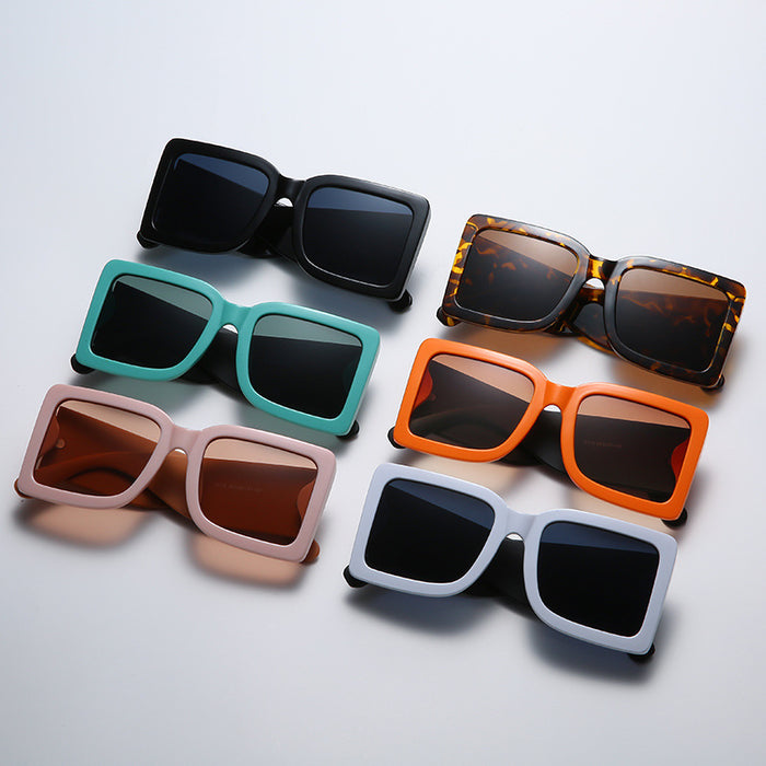 Wholesale large frame square sunglasses for men and women personality wide legs JDC-SG-BaiLuan007