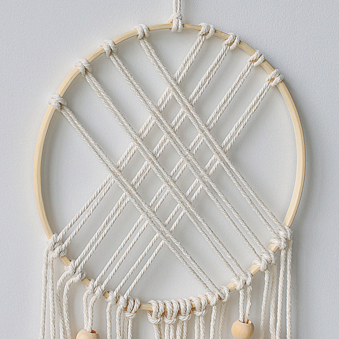 Wholesale Cotton Thread Woven Wooden Beads Dream Catcher JDC-DC-RXin018