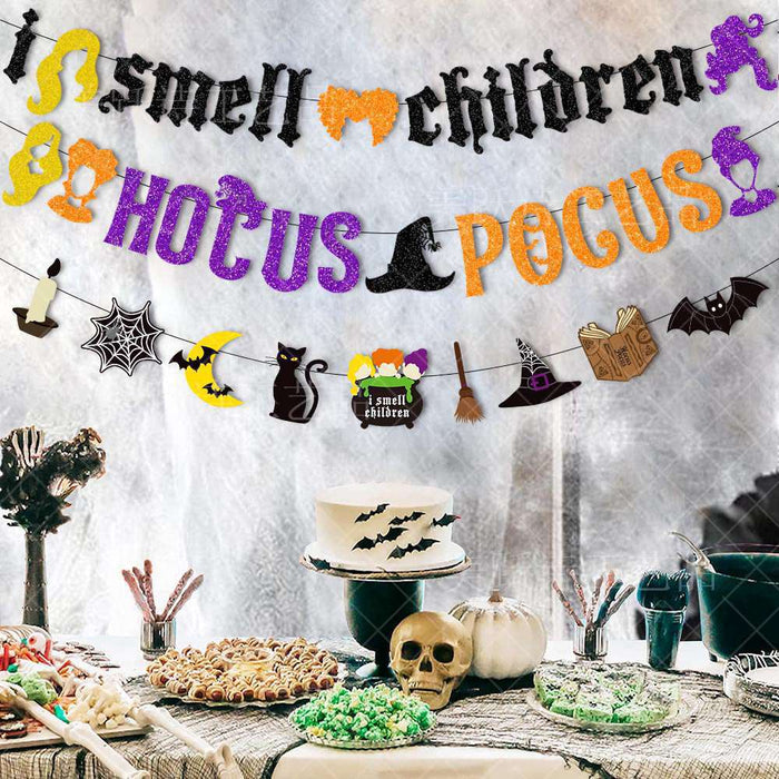 Wholesale Halloween Party Decoration Witch Banner MOQ≥30 JDC-DCN-MYS001