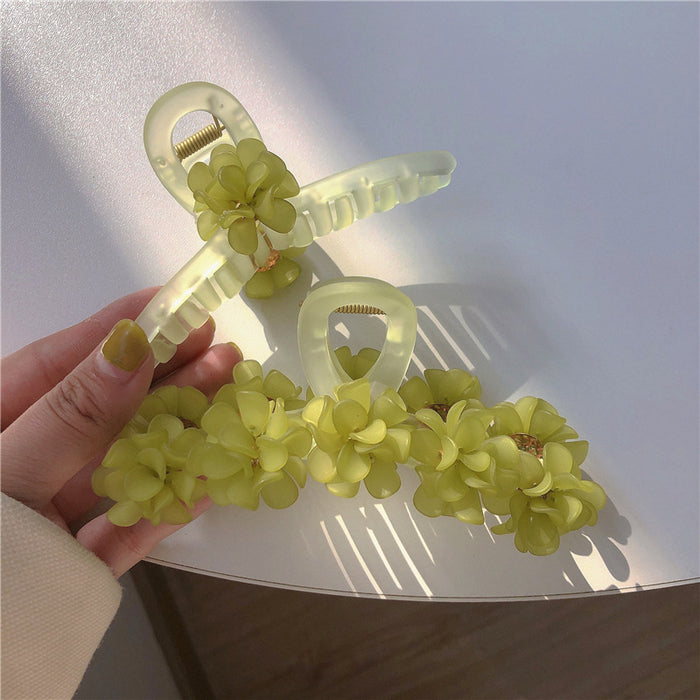 Wholesale acrylic flower garden orchid hair clip MOQ≥2 JDC-HC-Chengfei005