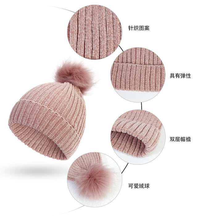 Wholesale Hat Chenille Warm Gloves Set MOQ≥2 JDC-FH-XMi001
