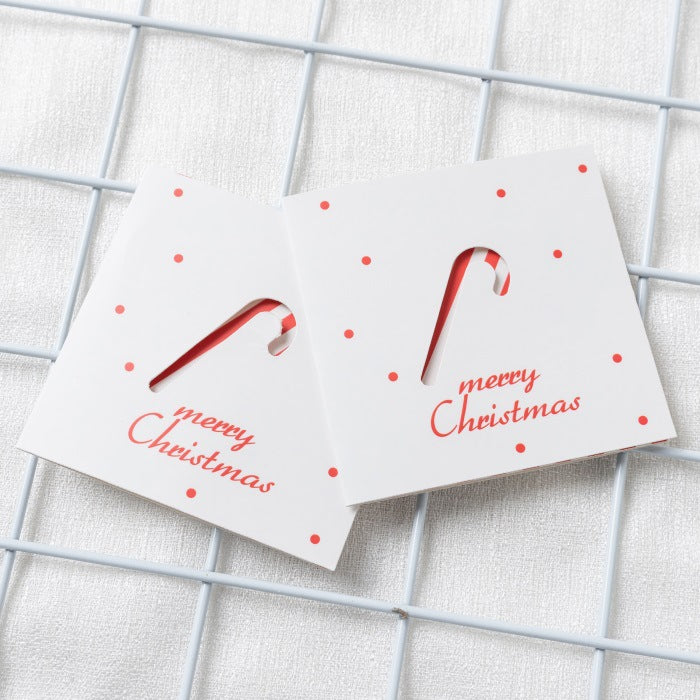 Wholesale Greeting Cards Christmas Eve Cute Mini Greeting Cards Christmas MOQ≥100 JDC-GC-CaiQ002