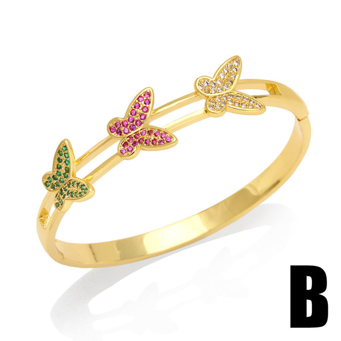 Wholesale Bracelet Small Fashion Design Versatile Colored Diamond Jewelry JDC-BT-AS154