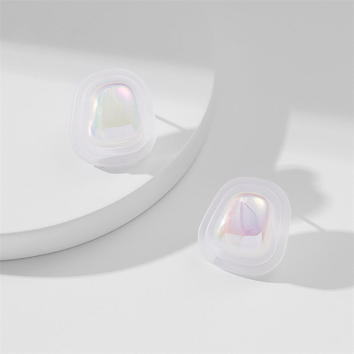 Wholesale Earrings Resin Irregular Colors JDC-ES-GuTe052