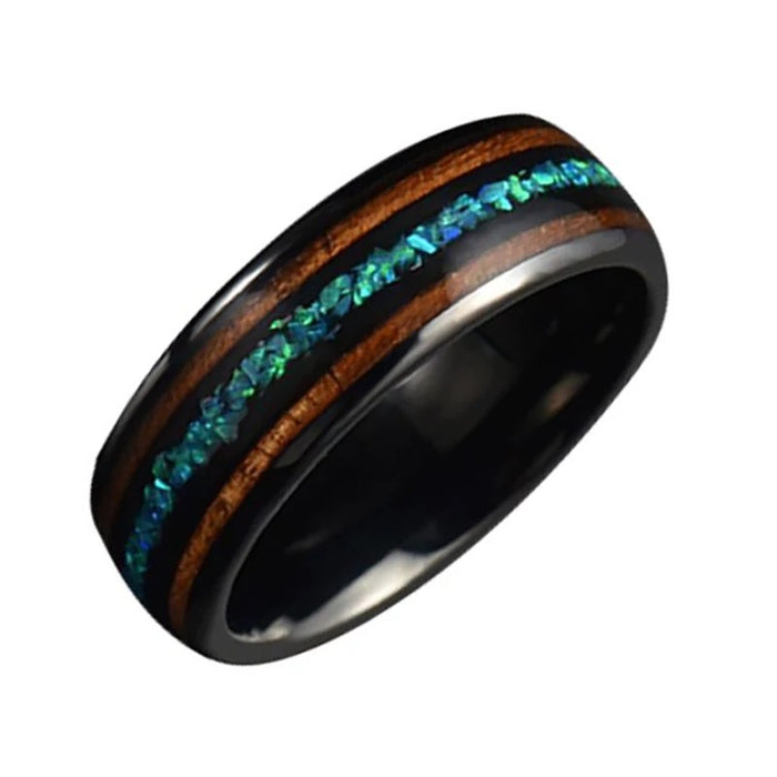 Jewelry WholesaleWholesale Titanium Steel Opal Ring MOQ≥2 JDC-RS-ZJJ005 Rings 周俊俊 %variant_option1% %variant_option2% %variant_option3%  Factory Price JoyasDeChina Joyas De China