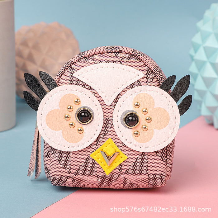 Wholesale Keychains PU Leather Owl Coin Purse MOQ≥5 JDC-KC-XingY004