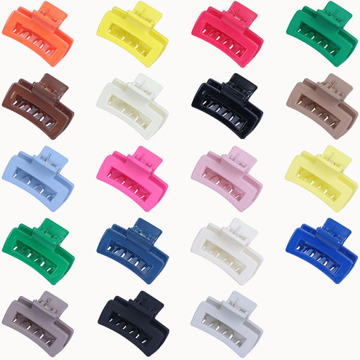 Jewelry WholesaleWholesale Simple 4cm Color Frosted PC Material Square Hollow Grab Clip JDC-HC-Liuyi006 Hair Clips 六一 %variant_option1% %variant_option2% %variant_option3%  Factory Price JoyasDeChina Joyas De China