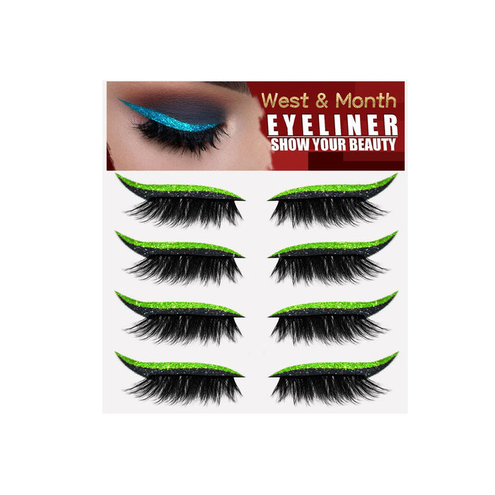 Wholesale four pairs of eyelashes eyeliner stickers free curling eyelashes MOQ≥2 JDC-EY-JMX001