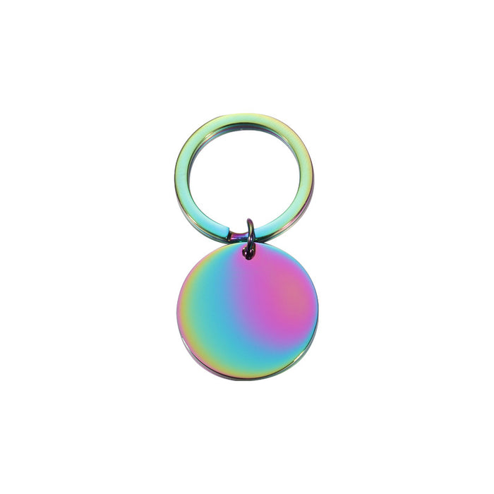 Wholesale Engraved Keychains Bulk Stainless Steel Disc Glossy MOQ≥5 JDC-KC-ShangX002