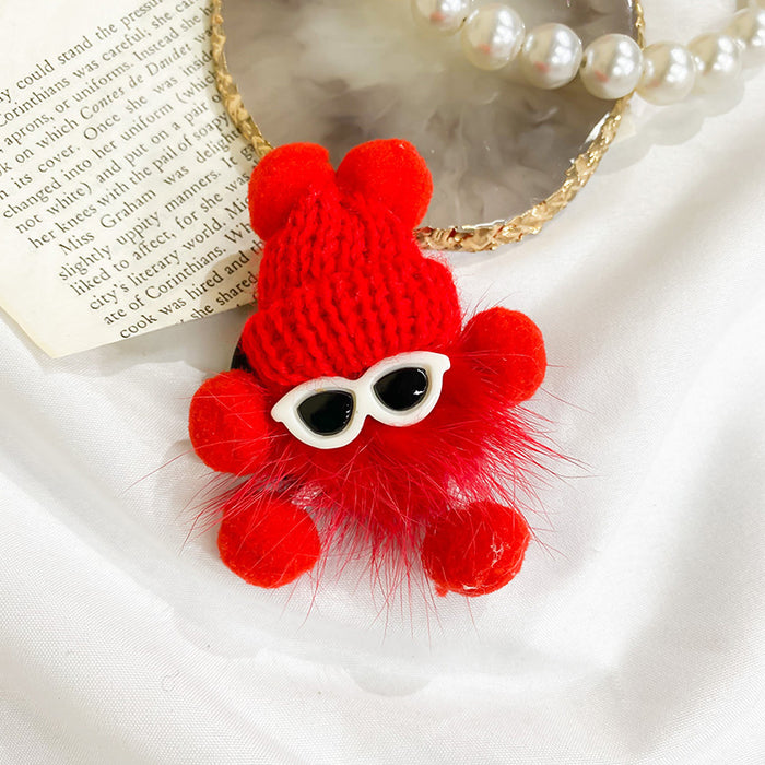 Wholesale Doll Sunglasses Knitted Cell Phone Airbag Holder JDC-PS-BaiY041