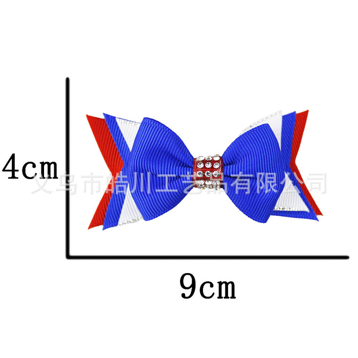 Wholesale 4th of July Independence Day Bow Hair Clip Set JDC-HC-HaoC001