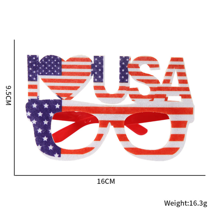 Gafas al por mayor del 4 de julio Día de la Independencia del día del día nacional American Gamias de la bandera de la bandera JDC-SG-BAOF001