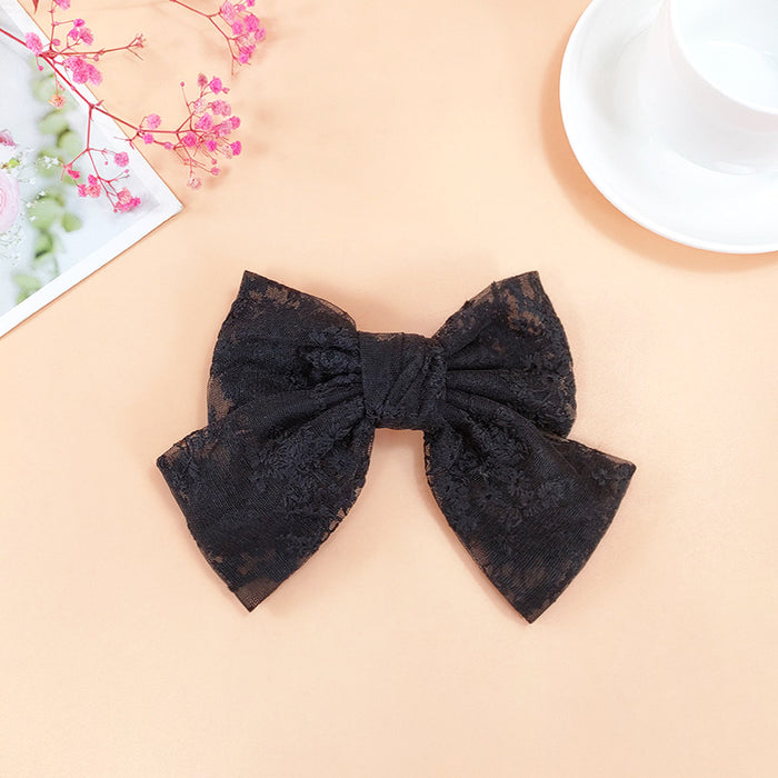 Wholesale Hair Clips Mesh Large Bow Back of Head JDC-HC-ChaoX006