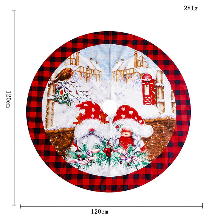 Wholesale Pet Decoration Christmas Red Black Plaid Apron Tablecloth Set JDC-DCN-gangl004