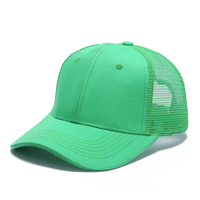 Chapeau de couleur unie en gros de l'été Coton six pièces Cap en filet MOQ ≥2 JDC-FH-TMA005