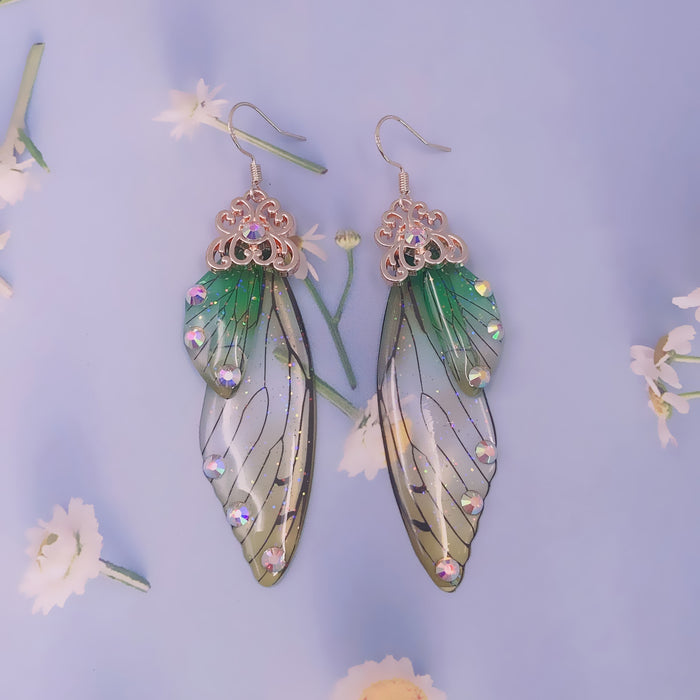 Wholesale Earrings Plastic Long Butterfly Wings Ear Hooks JDC-ES-Nina001