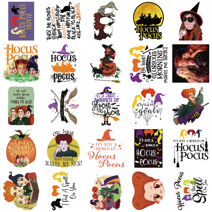 Sticker de Halloween al por mayor Doodle Doodle impermeable al azar 100 PCS JDC-DCN-LET001