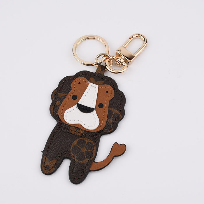Wholesale Keychains Fiber Leather Zinc Alloy Cute Animal Cartoon (F) MOQ≥5 JDC-KC-DAJ005