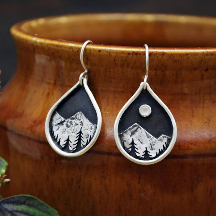 Wholesale Earrings Alloy Alpine Forest Tree Water Drops MOQ≥2 JDC-ES-jugou012