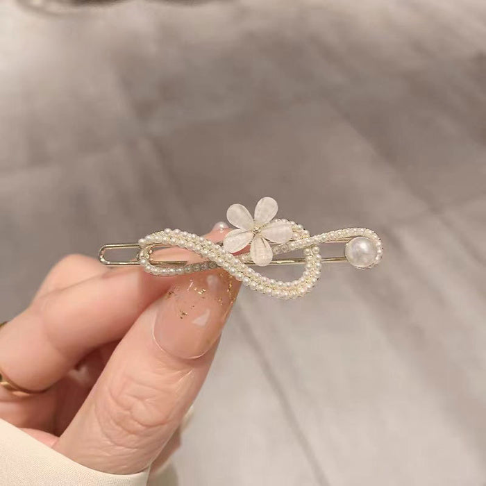 Wholesale Hair Clips Flowers Metal Pearls Musical Notes JDC-HC-KeZi002