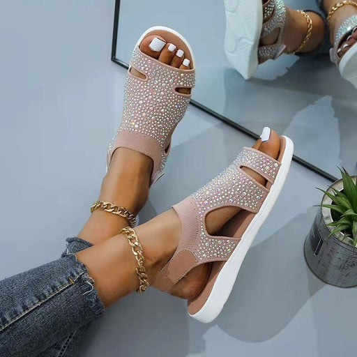Jewelry WholesaleWholesale hot drill breathable solid color rhinestone beach shoes sandals JDC-SD-GuL001 Sandal 孤岚 %variant_option1% %variant_option2% %variant_option3%  Factory Price JoyasDeChina Joyas De China