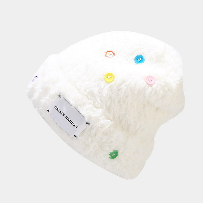 Wholesale Hat Acrylic Plush Color Button MOQ≥2 JDC-FH-LvYi042