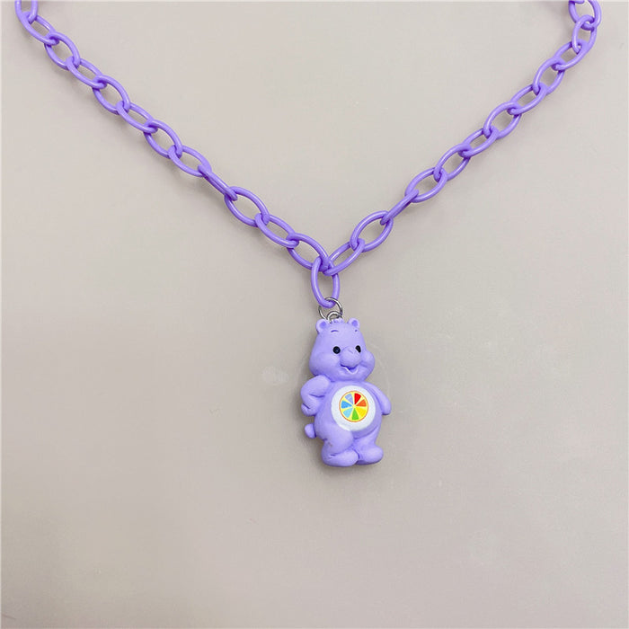 Wholesale Cartoon Resin Cute Bear Necklace (M) JDC-NE-Wenhua001