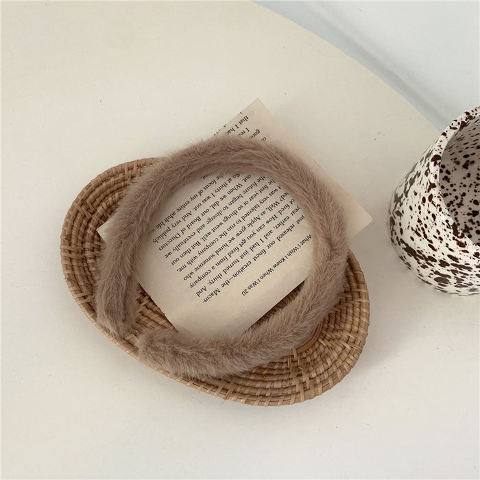 Wholesale Headband Plush Autumn Winter Colorful Soft Pressed Hair JDC-HD-FengT003