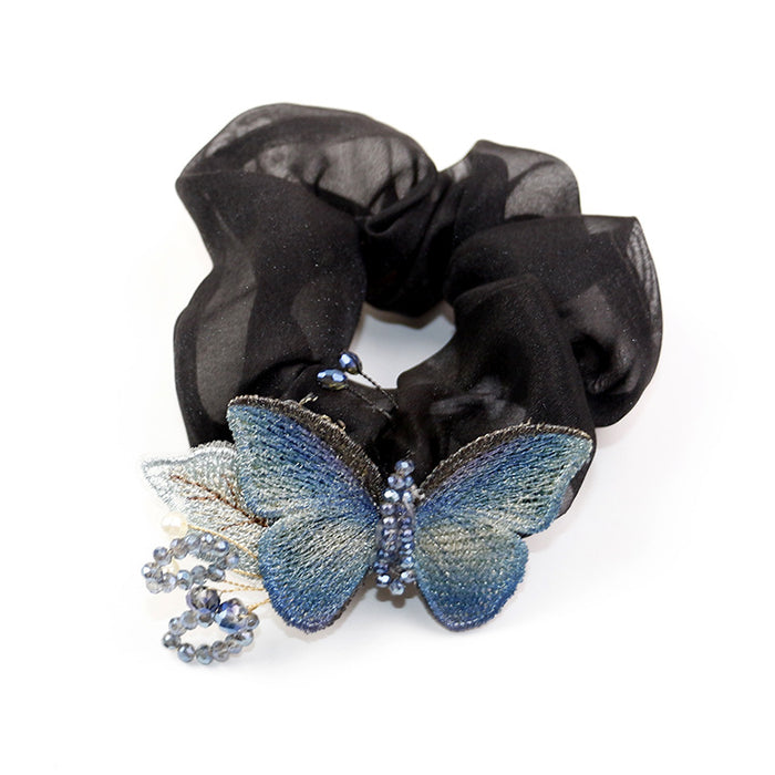 Wholesale Hair Scrunchies Cloth Classic Elegant Butterfly JDC-HS-HMXS006