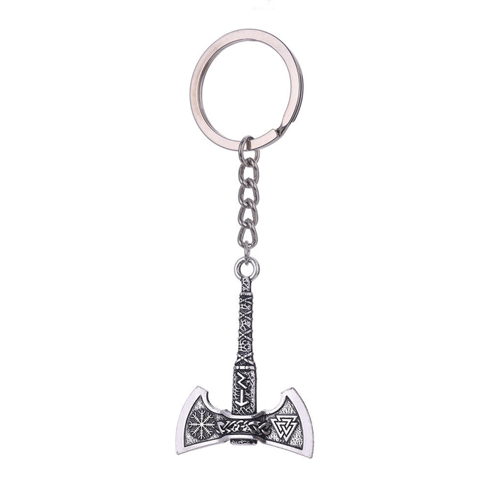 Wholesale Keychain Alloy Odin Axe Thor's Hammer MOQ≥2 JDC-KC-GEXA003