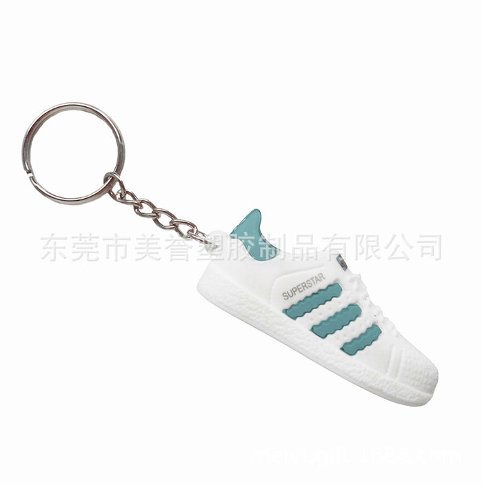 Wholesale PVC Soft Adhesive Mini White Shoes Keychain (F) MOQ≥10 JDC-KC-MeiYu003