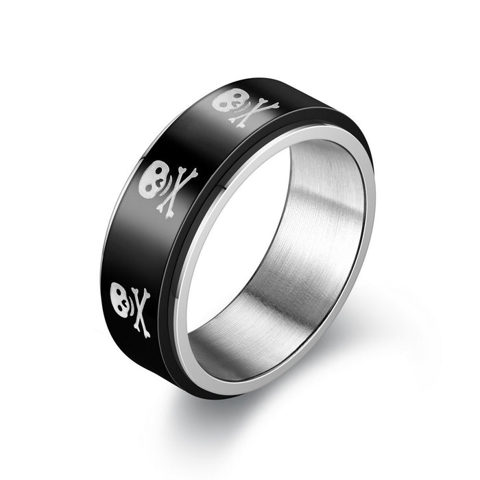 Jewelry WholesaleWholesale vacuum titanium steel rotating ring JDC-RS-Dingc012 Rings 顶潮 %variant_option1% %variant_option2% %variant_option3%  Factory Price JoyasDeChina Joyas De China