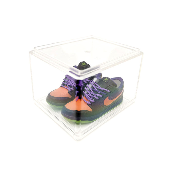 Sneakers de esmalte al por mayor de llaves de caja transparente de plástico adornos JDC-KC-TUOH007