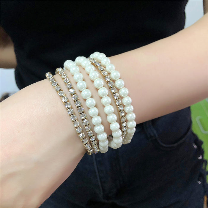 Bracelets de perles exagérés en gros 6 décors 6 Gold JDC-BT-ZHUJ012