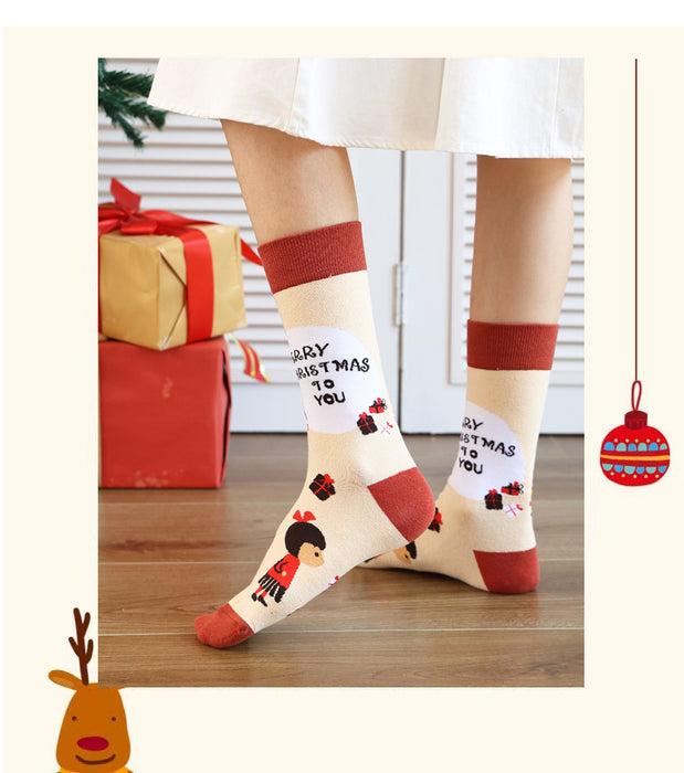Calcetines al por mayor calcetines navideños calcetines transpirables absorbentes dibujos animados lindos moq≥3 jdc-sk-ywcx001