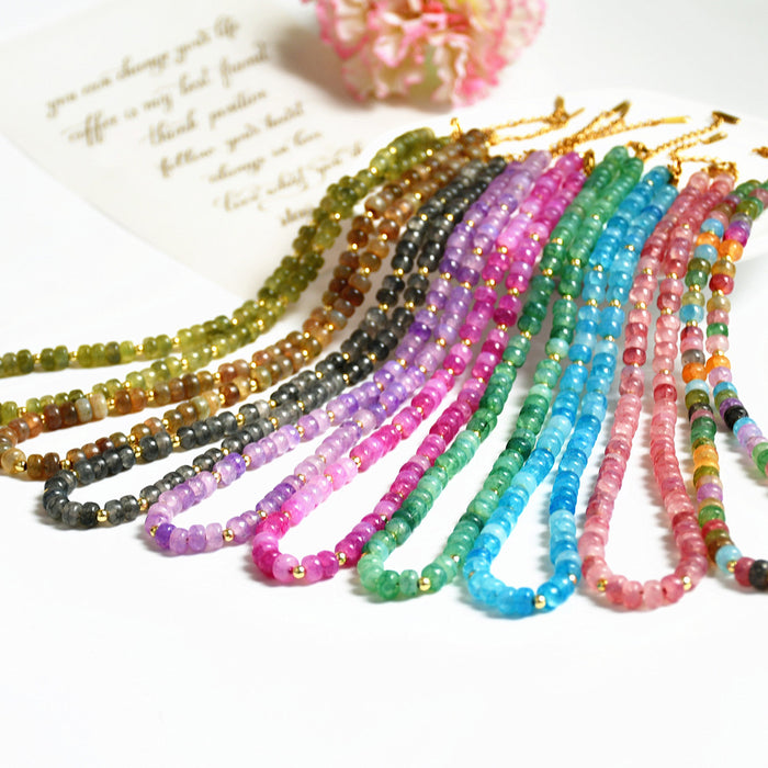 Wholesale Necklaces Synthetic Crystal Color Burst Beaded Clavicle Chain JDC-NE-YouF008