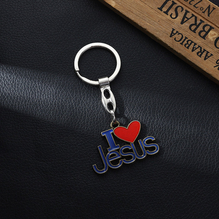 Amor al por mayor Jesus Alloy Keychain JDC-KC-XJN002