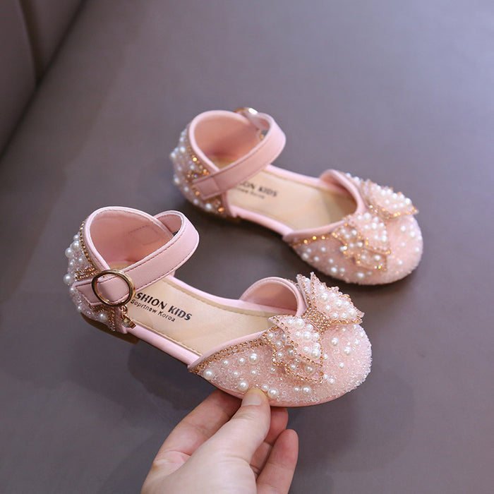 Wholesale girls rhinestone leather shoes spring and summer crystal shoes JDC-SD-XHXL002