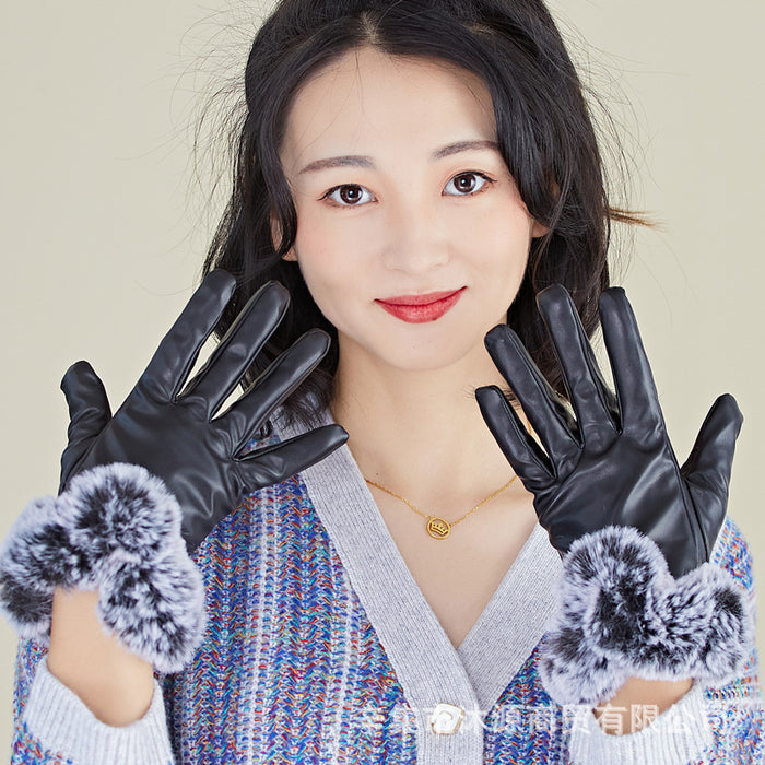 Wholesale Gloves PU Gross Outdoor Warming Touch Screen JDC-GS-MYuan005